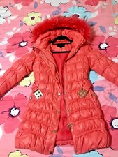Nwt Womens Premium Quality Faux Fur Belted Puffer Warm Hood Jacket Trend Coat