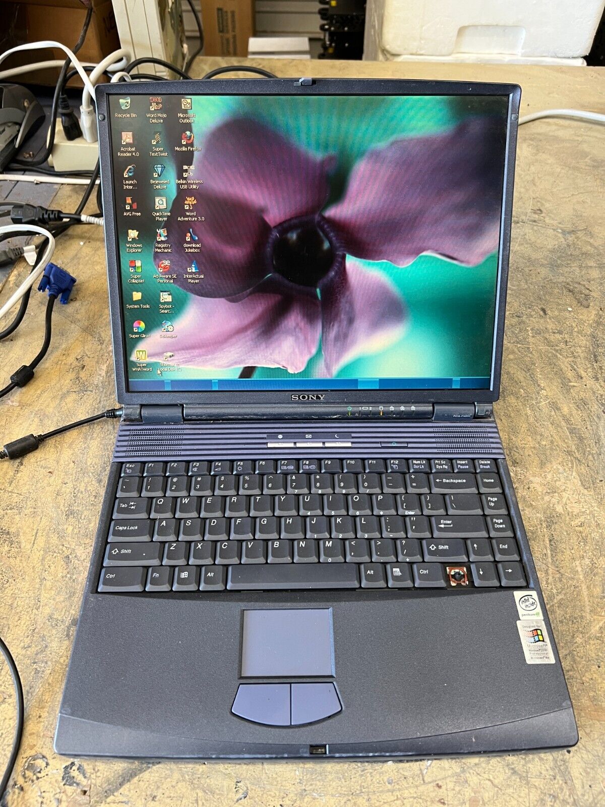 Kurve arrangere dybt Vintage Sony Vaio PCG-984L Laptop Windows XP 256MB RAM, 15GB HDD | eBay