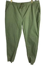 Men's Roebuck & Co. Casual Jogger Pants Sz XXL Light Green Drawstring Cotton