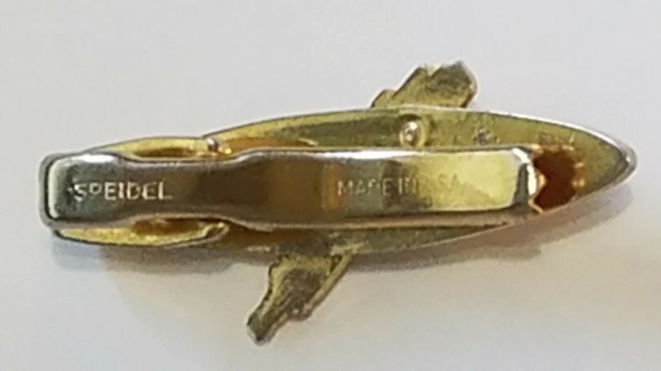 Vtg 1960's Speidel Autolite Spark Plug Gold Plate Tie Bar Clip USA Collectable Foto 4 de 4