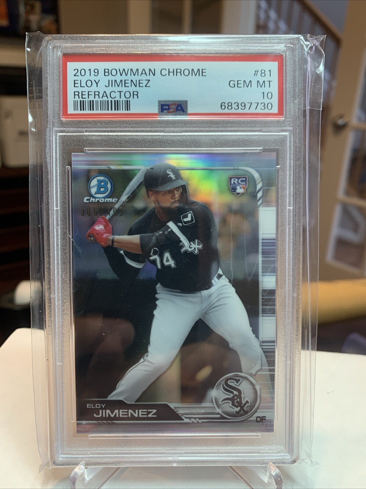 2019 Bowman Chrome Eloy Jimenez Refractor Rookie /499 White Sox PSA 10 Gem #81