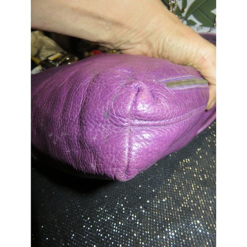 See By Chloe Purple & Silver Italian Leather Crossbody Handbag concealed pocket - Picture 5 of 14