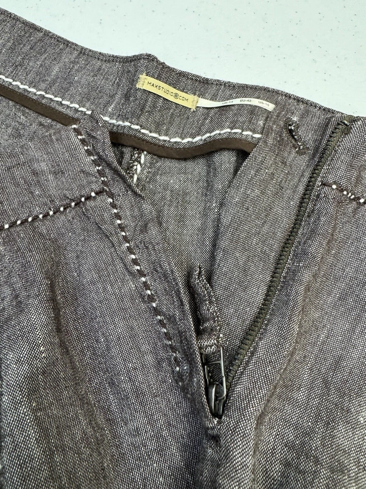 Pantalones Cortos MAX STUDIO Mujer Marrón Talla 12 Nuevos Sin Etiquetas Foto 3 de 4