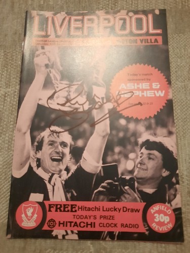 RARE signed Phil Thompson Liverpool V Aston Villa Football Programme 1981/82 - 第 1/1 張圖片