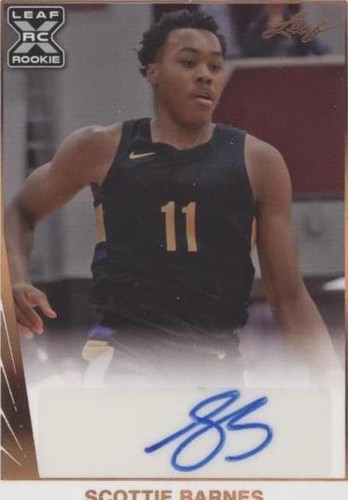 2021-22 Leaf Memories SCOTTIE BARNES AUTO Autograph RC Rookie Card