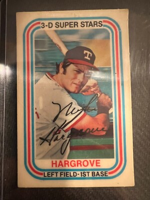 1976 Kellogg's 3-D Super Stars - Mike Hargrove ( Texas Rangers ) #51 - VG/EX