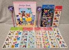 Vintage Grossman’s Tea Party Toys Sticker Book Sandylion Sheet Pencil Eraser Lot