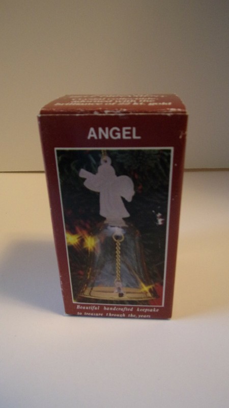 Crystal collectible Angel topped bell ornament