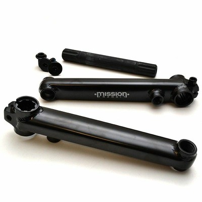 MISSION TRANSIT V2 BLACK 165MM 3-PIECE BMX BICYCLE CRANK