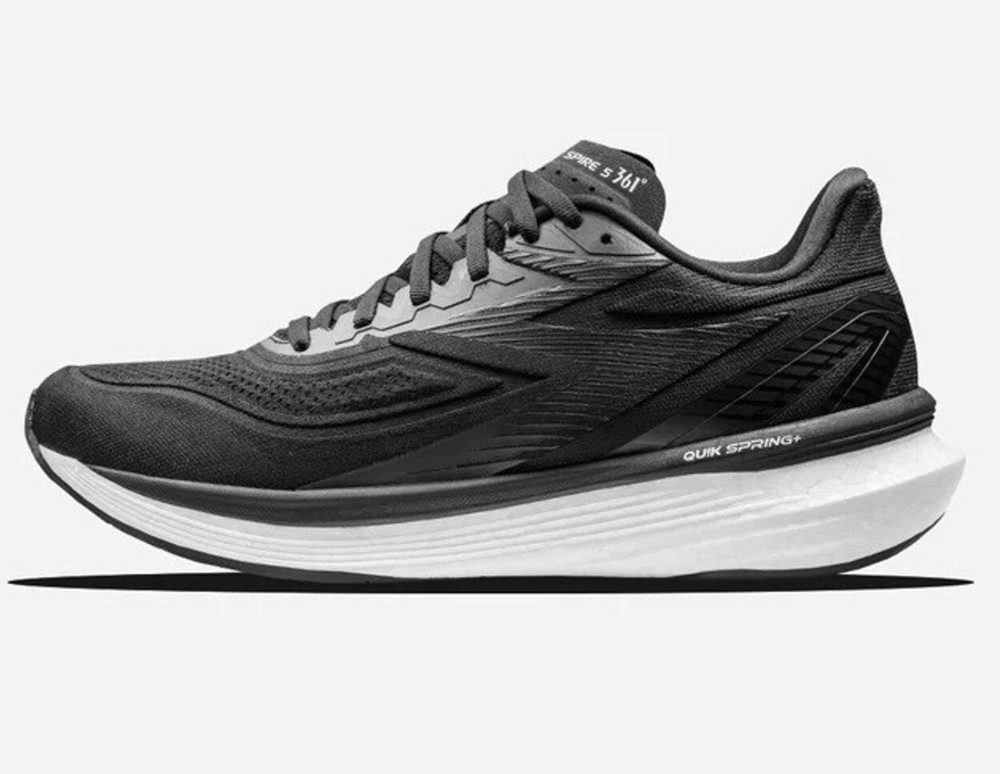 361 Mens Spire 5 SE Size 13 Sneakers Black Premium Trainer Running Shoes New