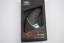 NIB! $90 Ocean & Earth OE-1 Whip Thruster Fin Surfboard Black Blue sz M
