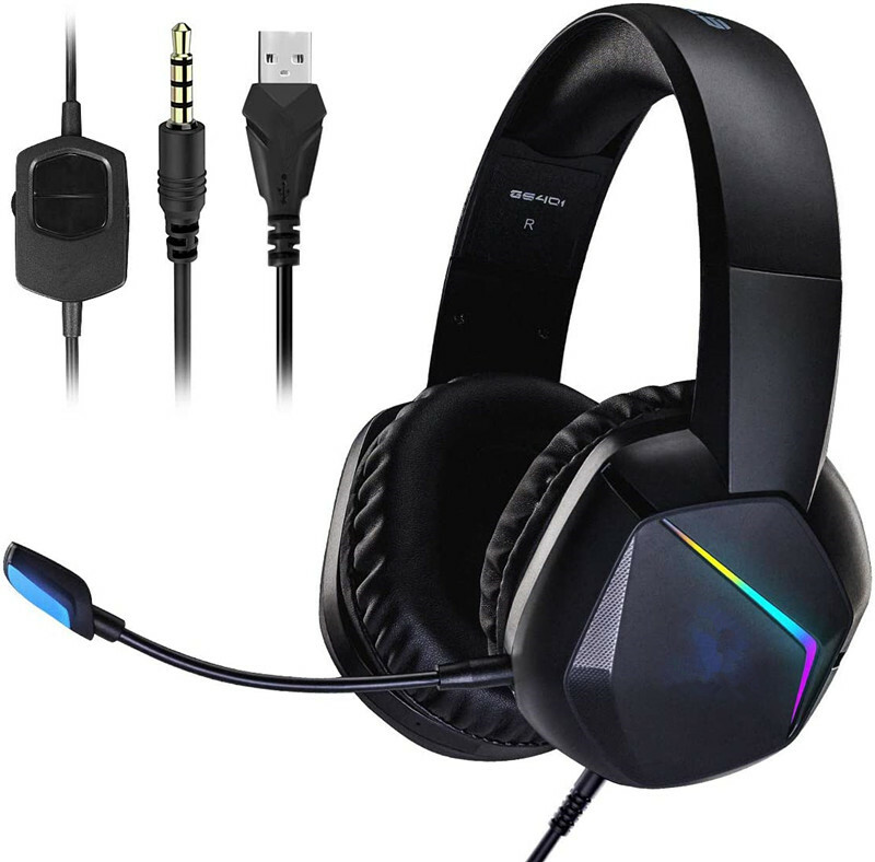 Gaming Headset with Mic Compatible With PS4, Xbox One, PC Stereo Sound Headphone-image