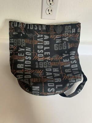 Harley Davidson Drawstring Bag/backpack Zip Up Pocket Inside 14