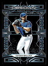 2023 Panini Chronicles Obsidian Cayden Wallace Electric Etch Carolina Blue -/99