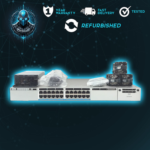 Cisco WS-C3850-24XU-L 24-Port 100Mbps/1/2.5/5/10 Gbps UPOE-Lifetime WRNT