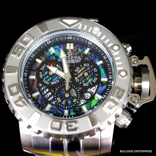 Invicta Sea Hunter Gen II Abalone Swiss Mvt Chronograph 70mm Steel Watch New - 第 8/12 張圖片