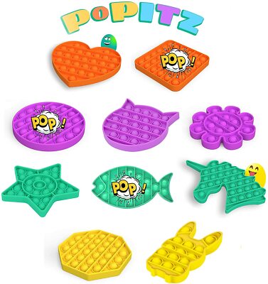 Popit Fidget Toy Push Bubble Sensory Stress Relief Kids Family Gift Game Rainbow