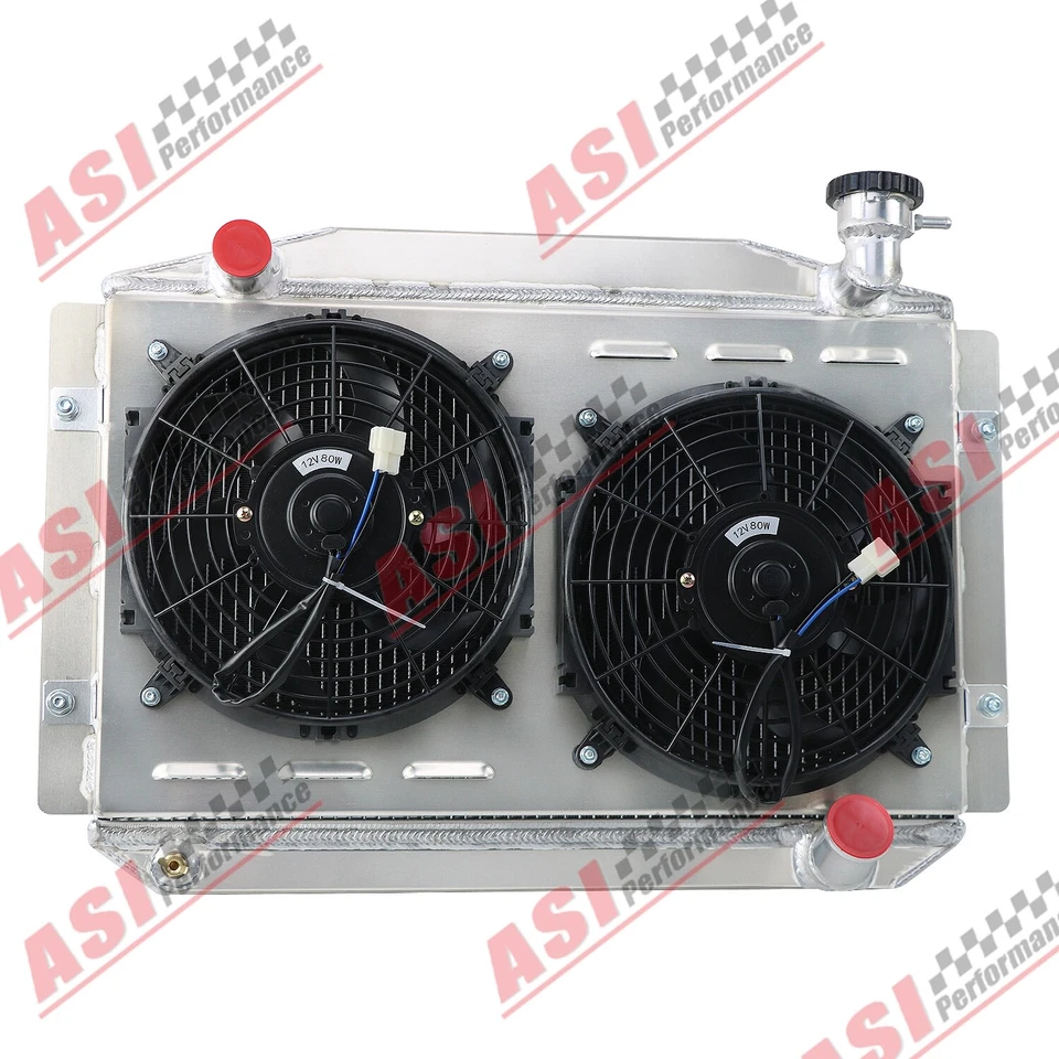 4 Rows Radiator Fan Shroud Relay for 1955-60 Chevy Corvette 4.3L 4.6L V8 3.8L L6 - Image 2 of 4