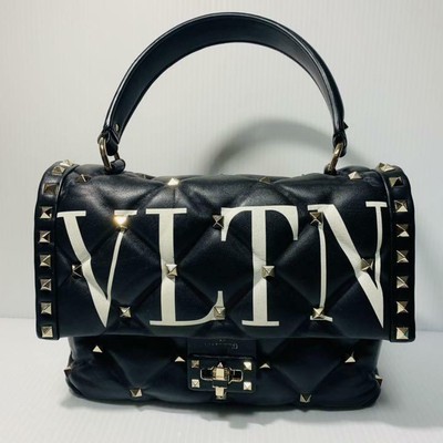 valentino black purse with studs