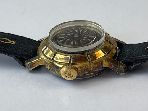 Ernest Borel Cocktail Kaleidoscope GoldFilled Ladies Display Back Original Strap - Picture 2 of 7
