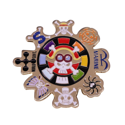 ONE PIECE Various pirate logos Metal Pin Badge  Backpack Lapel Brooch