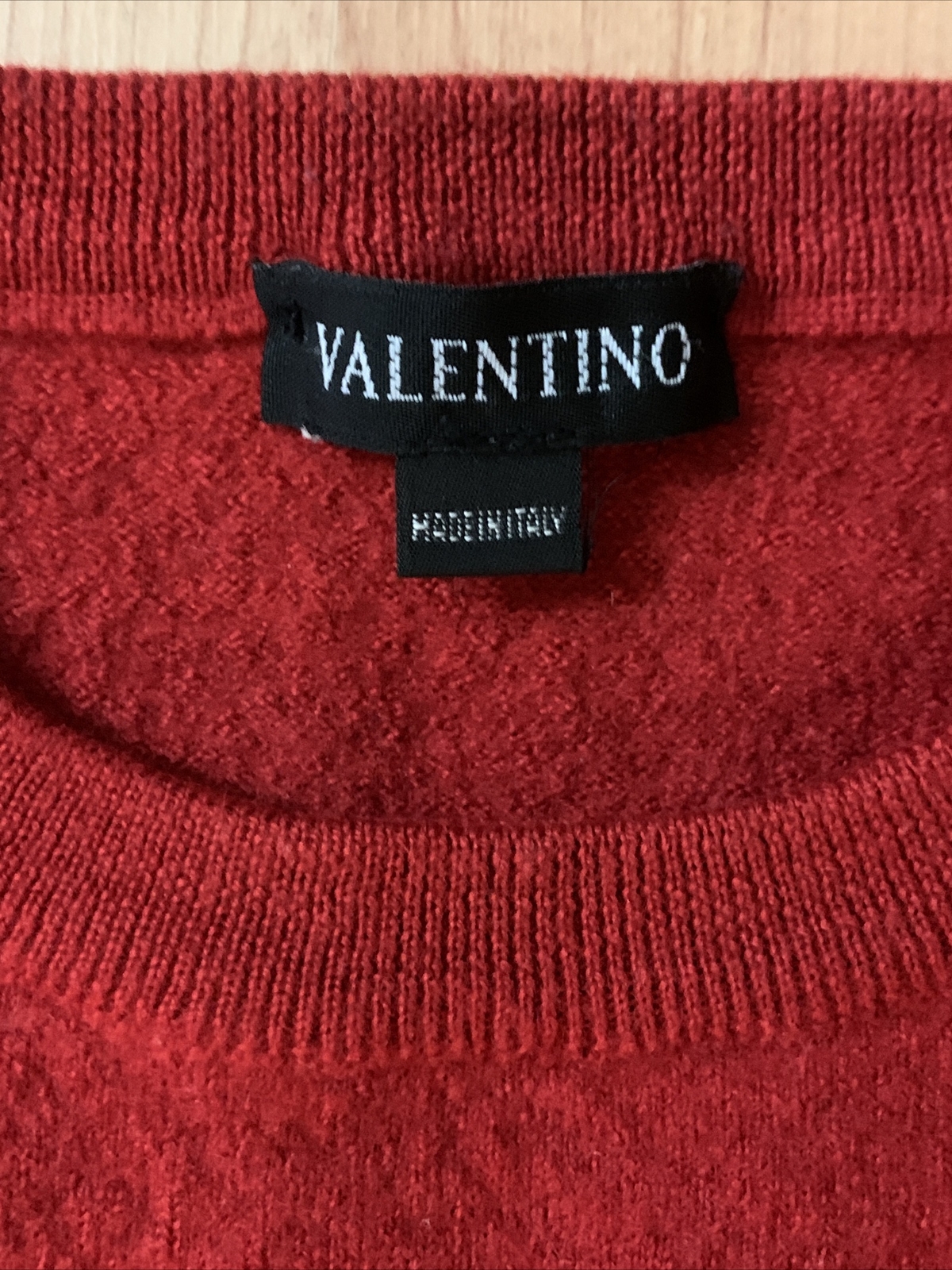 Valentino Women Red Crew Neck Made In Italy Sz Sm… - image 2