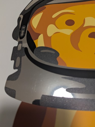 FNNCH Astro Astronaut Honey Bear Mirror Variant Poster Art Print Street Signed - Picture 6 of 9