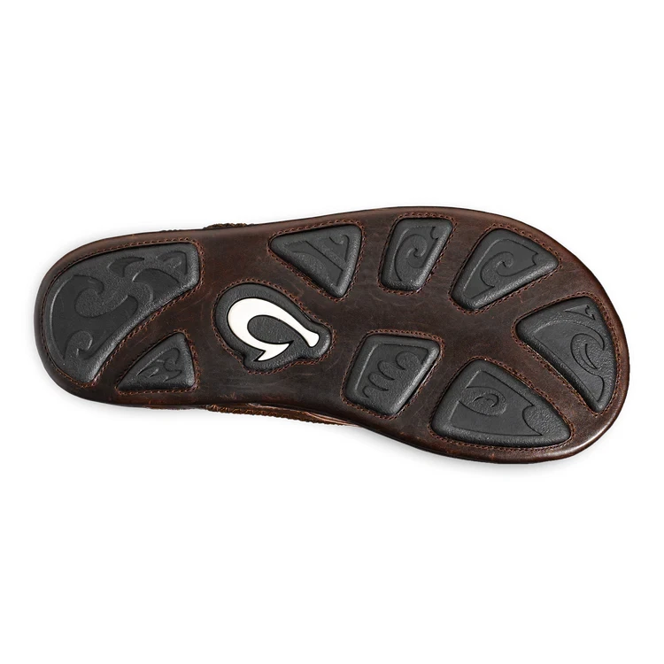 Sandalias de cuero Olukai Mea Ola - Java oscuro - talla 7-15 para hombre NUEVAS Foto 3 de 4