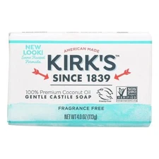 Kirk's Original Coco Castile Soap Fragrance Free 4 oz pack of 12 Free Shipping