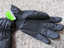 NEW ISOTONER SIGNATURE WATERPROOF BLACK GLOVES MENS M/L MSRP 55