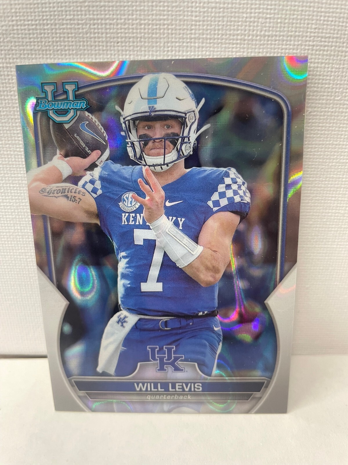 2022 Bowman University Chrome - Will Levis #5 Lava Refractor /100 (RC)