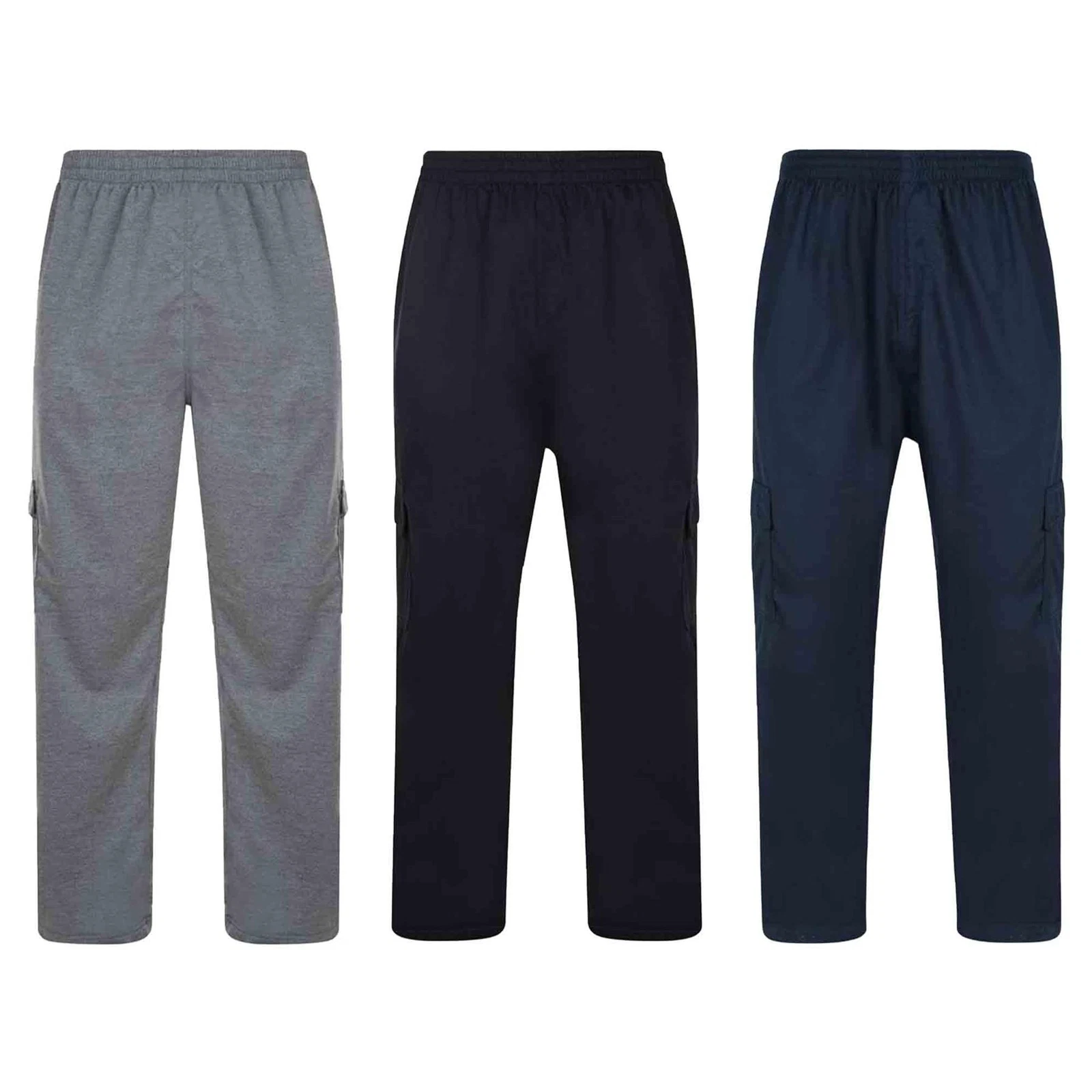 Kam Mens Lightweight Cargo Trousers Multi Pocket Big & Tall Bottoms for Men
Opens in a new window or