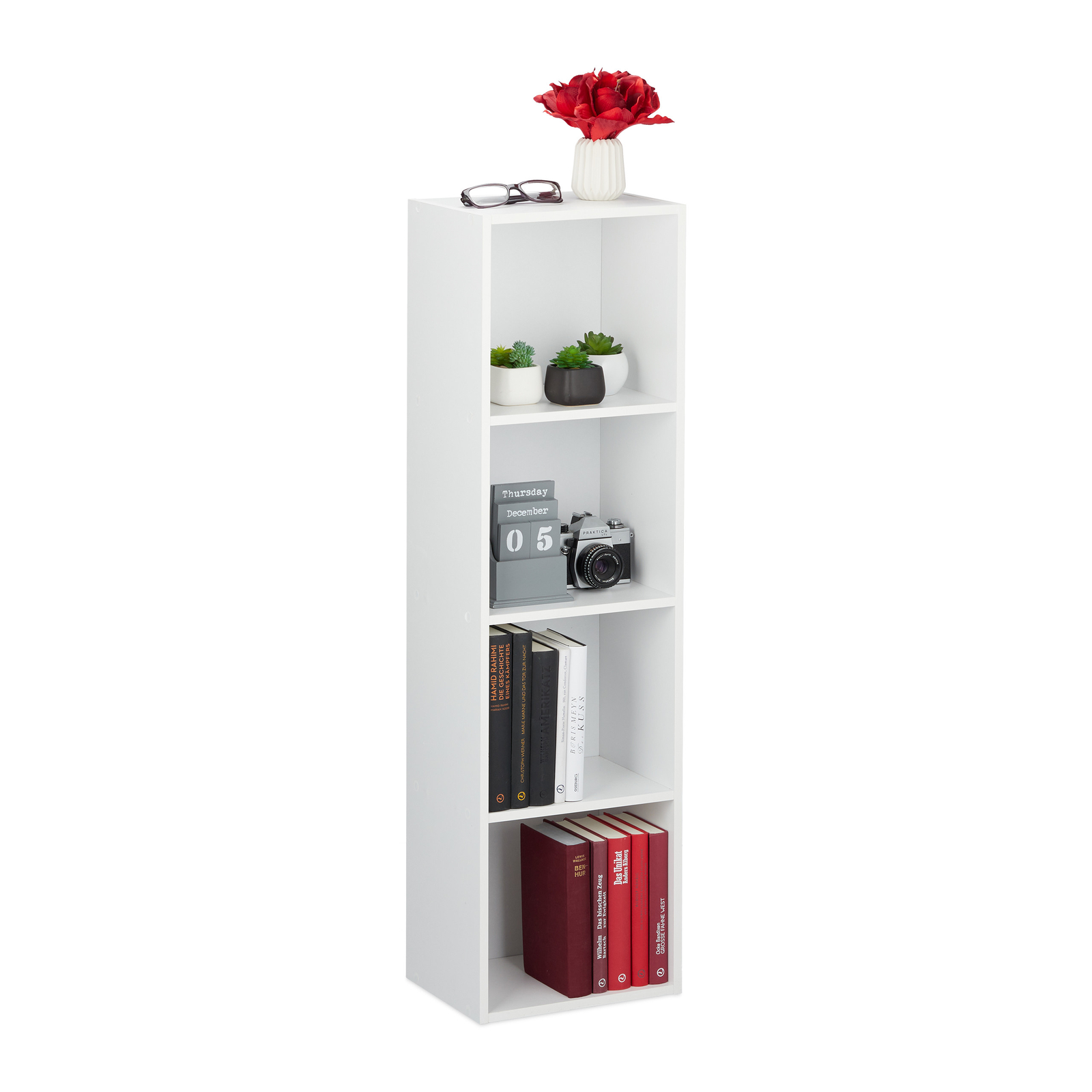 Estanteria libreria blanca mueble organizador estante decorativo 7,2 kg 8 kg