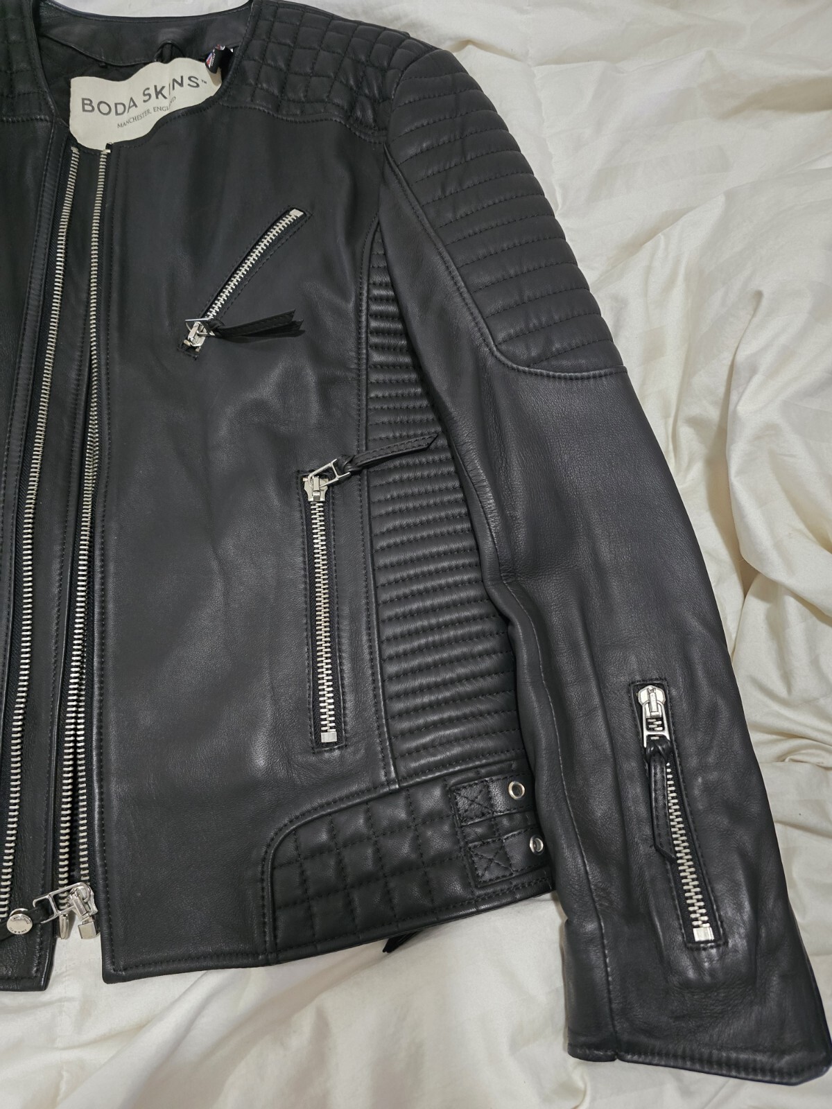 SAINT LAURENT Boda Skins AXL Giacca di Pelle Edizione Limitata Cappotto All Saint Uomo XS Nero ysl UK