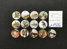 AAFES POGS, 8th Printing,13 POGS, 25c COMPLETE set, #P1506, EXCELLENT