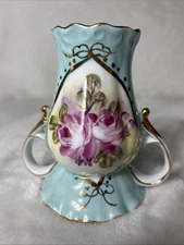 Vanity Hatpin Holder Limoges Beautiful Floral Design Vintage