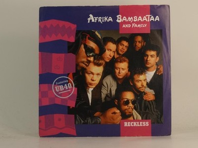 AFRIKA BAMBAATAA AND FAMILY FT UB40 RECKLESS (78) 2 Track 7'' Single including Pi
