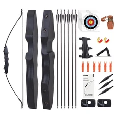 SOPOGER Recurve Bow and Arrow Set - Archery Takedown Recurve Bow Set for Adult