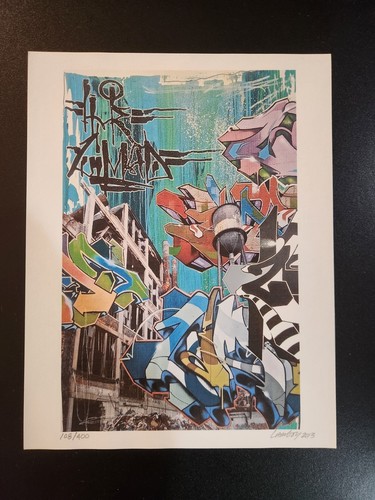 DEATH NYC Zimad Signed Graffiti Pop Art Print Koons Haring Banksy Andy Warhol