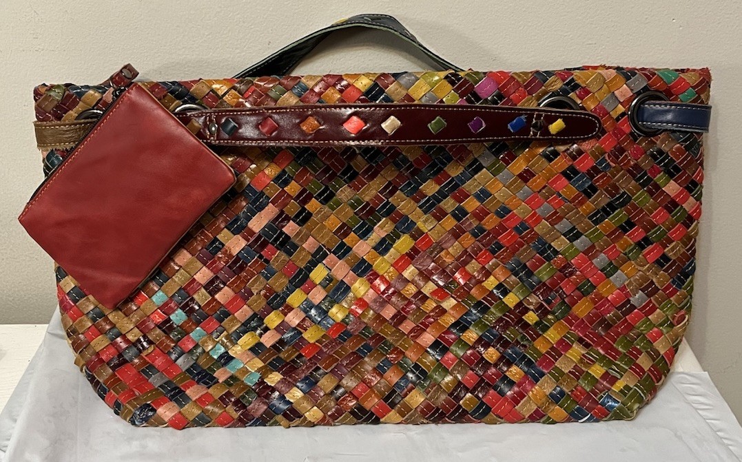 Ameri Leather Extra Large Rainbow Woven Leather T… - image 8