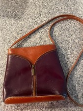 Vera Pelle Italian Leather Crossbody Bag/Purs...