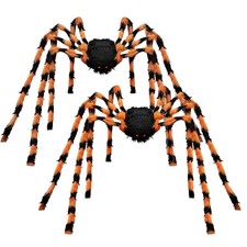 2 Pack 5ft Giant Spiders for Halloween Outdoor Decor