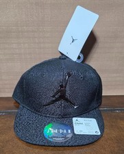 NIKE Jordan Pro Cap / Black With Black Jump Man / Child 4 7 /Adjustable NEW