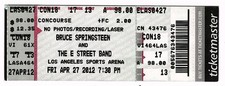 Bruce Springsteen 4/27/12 Los Angeles CA Sports Arena Rare Ticket!