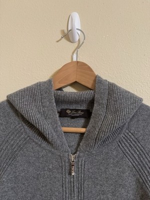Loro Piana☆BABY CASHMERE☆ Loro Piana 100% Baby Cashmere Merano Bomber Hooded Jacket Sweater
