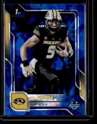 2025 Bowman Chrome University Sapphire BEAU PRIBULA No. 62!
