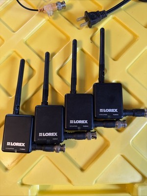 Lot of 4 Lorex LW2110 SMA Wireless Digital Security Camera Receivers With Wires