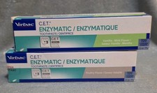 LOT OF 2-Virbac C.E.T. Enzymatic Toothpaste For Dogs  Cats Vanilla Mint/Poultry