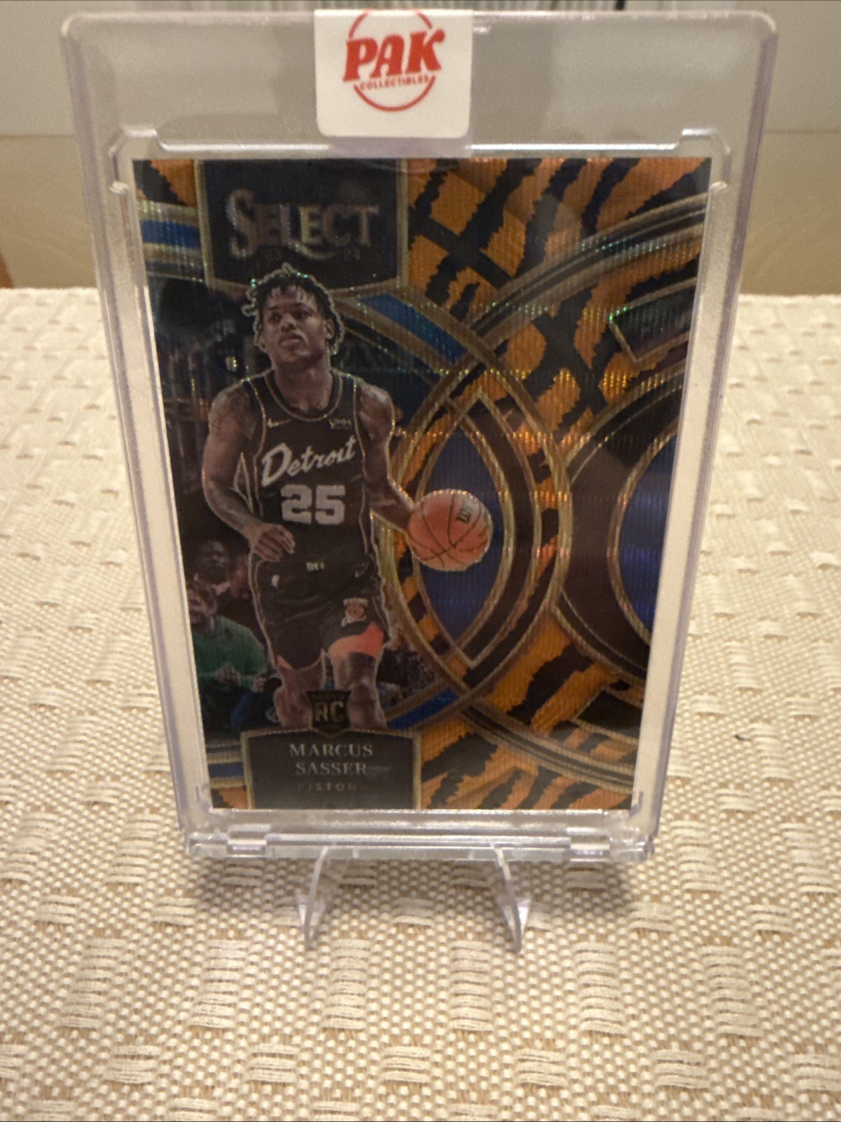 2023-24 Panini Select - Premier Level Marcus Sasser #114 Tiger Stripes Prizm(RC)