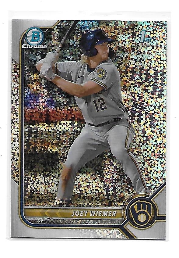 2022 BOWMAN CHROME SPECKLE SPARKLE REFRACTOR JOEY WIEMER #145/299 #BCP207
